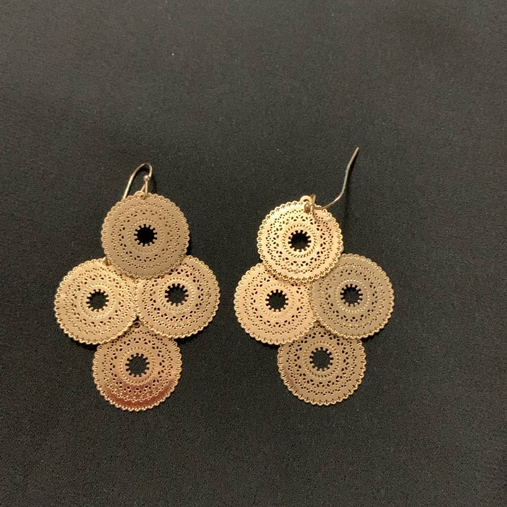 Drop earrings, about 2 inches